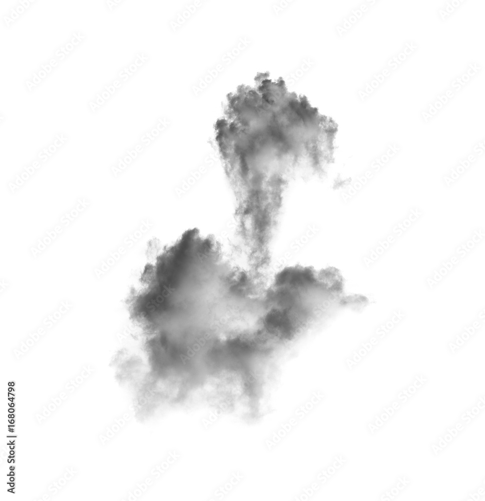Black cloud on white