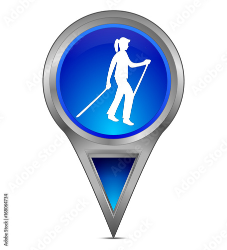 map pointer with Nordic Walking
