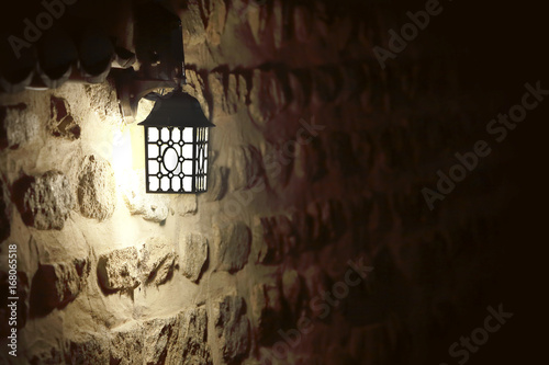 Light with Korean Traditional Stone Wall