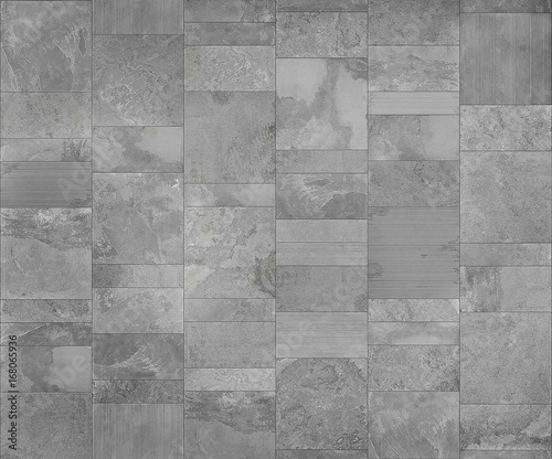 Slate tile ceramic, seamless texture light gray map for 3d graphics