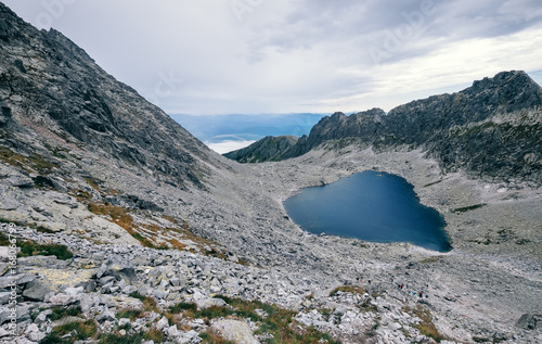Fototapeta Naklejka Na Ścianę i Meble -  Lake in High Tatra Mountain formed from ice melting