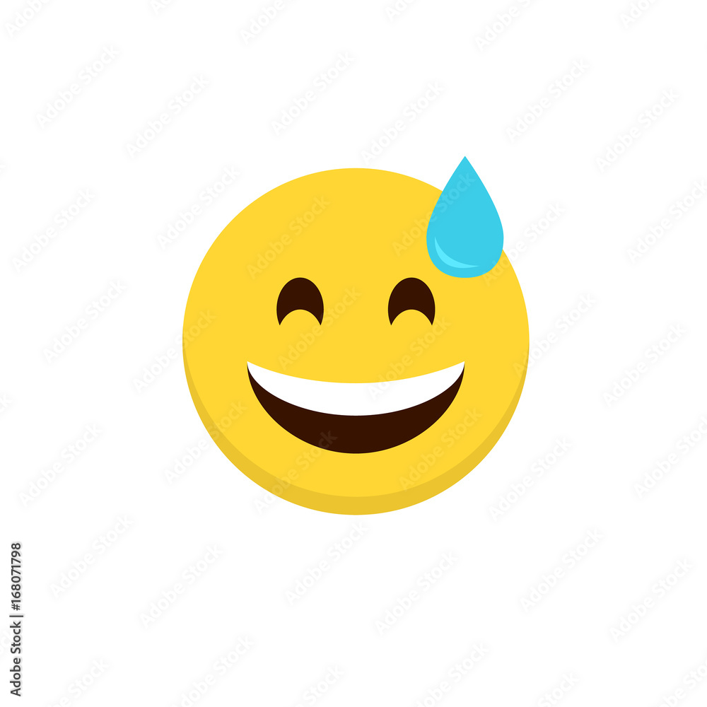 Fototapeta premium Emoji icon.Vector illustration. Yellow smiling emoji.
