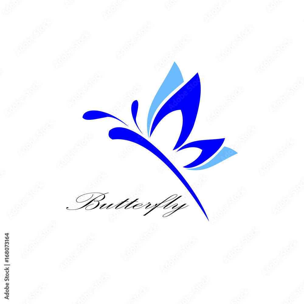 Obraz premium Butterfly logo template. Vector illustration