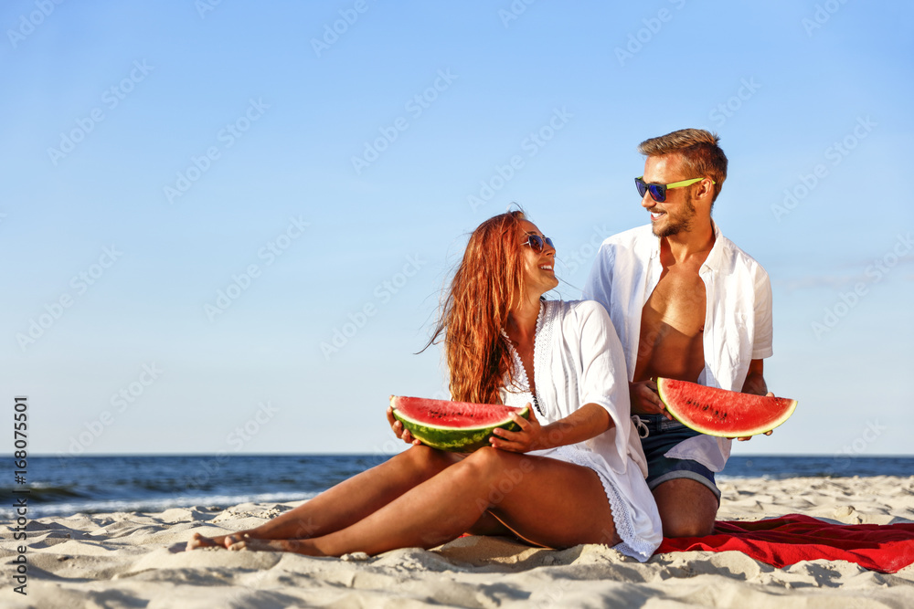 Lovers on the beach