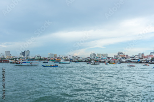 Big Ferry Boat, pattaya city, Chonburi, Pattaya downtown city and Koh Larn, Travel beach Thailand, © THANIT