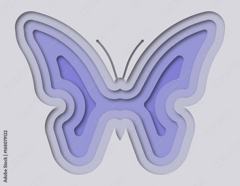 Beautiful butterfly cut from paper Beautiful butterfly cut from paper