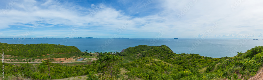 Panorama Sea View Koh Larn island, koh larn island, tropical beach, pattaya city Thailand, Chonburi Thailand,