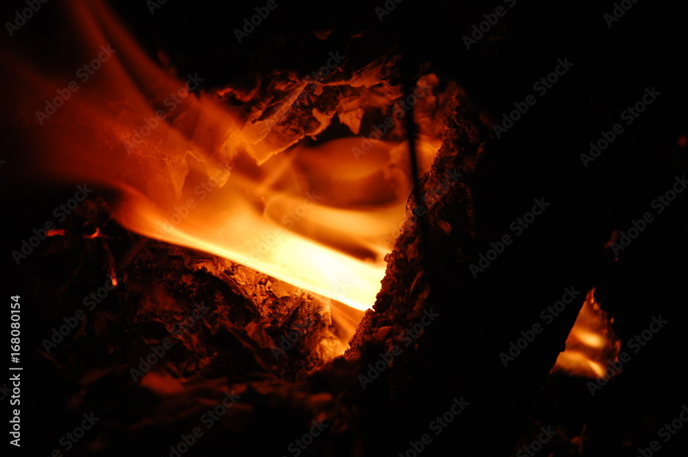 Fototapeta premium fires at midight
