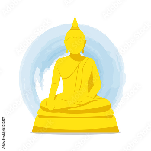 buddha gold statue base,buddhist holy day vector