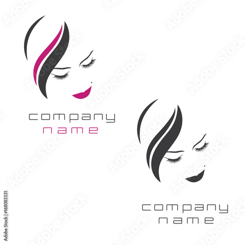 vector illustration, depicting the face of a beautiful woman with long ringlets