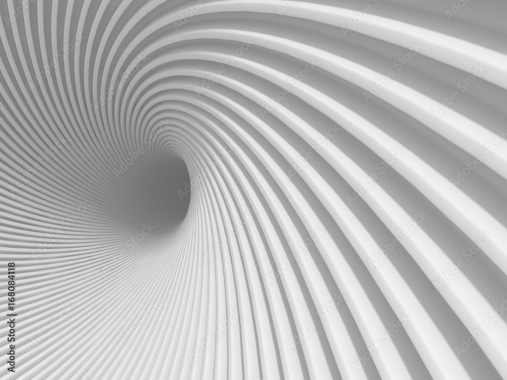 Obraz premium Architektura streszczenie tunelu białe tło