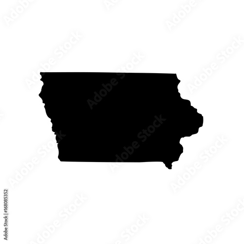 Map of the U.S. state of Iowa on a white background