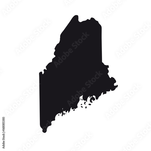 Map of the U.S. state of Maine on a white background