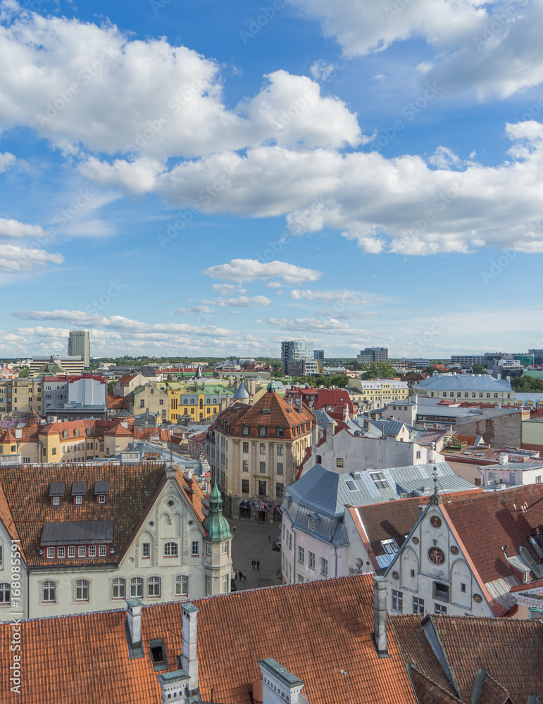 Beautiful panorama view of the Old Town in Tallinn Estonia