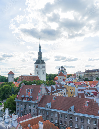 Wallpaper Mural Beautiful panorama view of the Old Town in Tallinn Estonia Torontodigital.ca