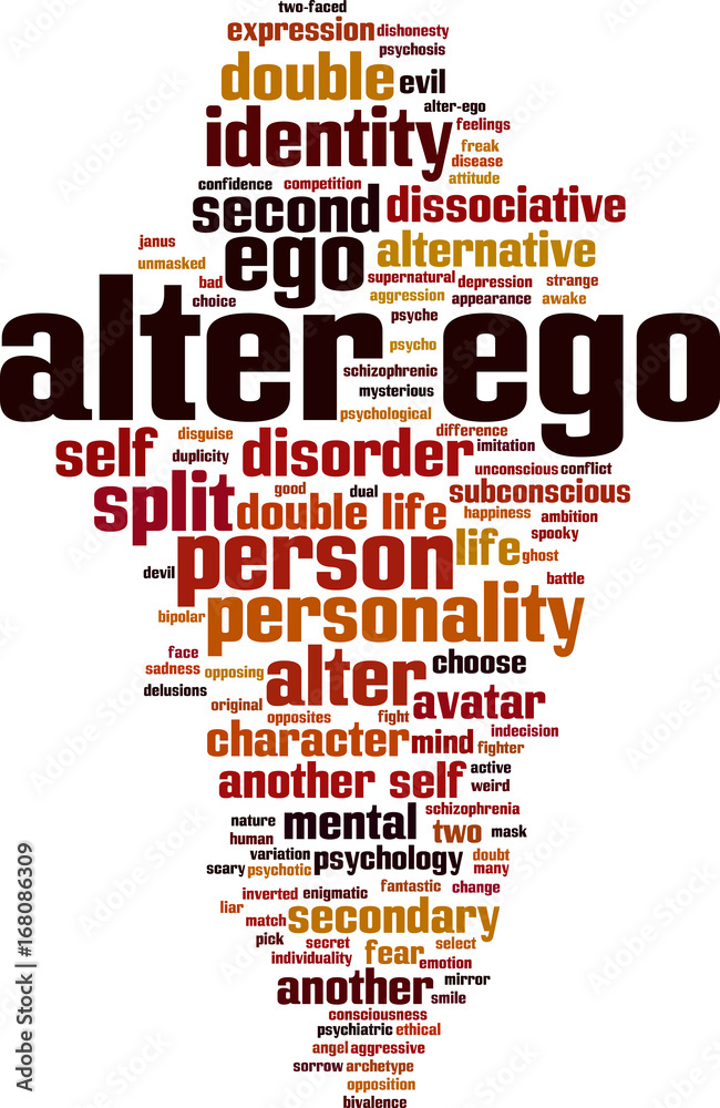 Alter ego word cloud