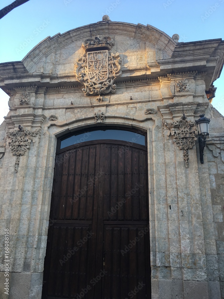 Gated stone entrance