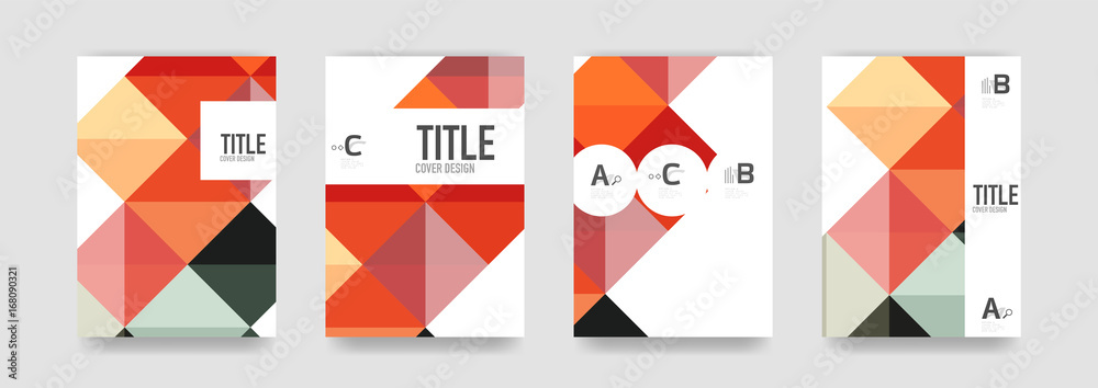 Set of brochure cover templates Set of brochure cover templates