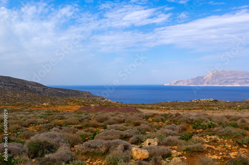 Road to the Balos Lagoon in Crete, Greece
