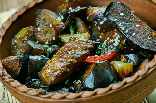 Cantonese eggplant casserol photo