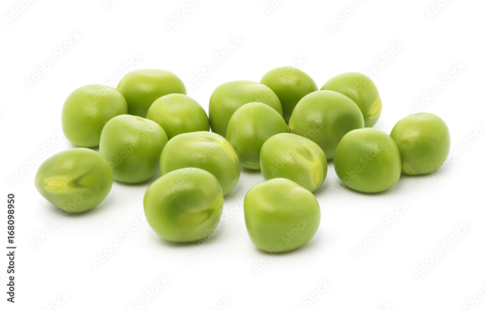 Green peas isolated on the white background Green peas isolated on the white background