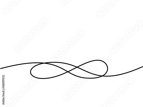 Infinity symbol. Continuous line drawing icon. Vector illustration