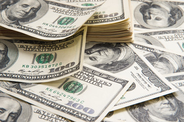 Background of 100 dollar bills