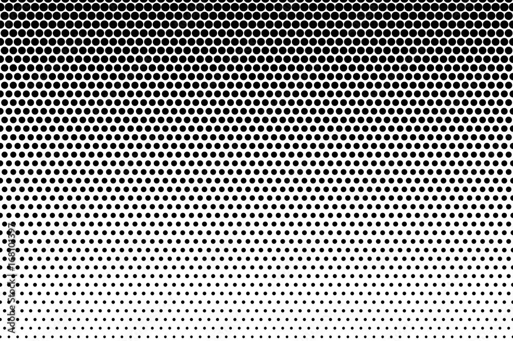 Halftone pattern. Comic background. Dotted retro backdrop with circles, dots. Vector illustration. Black and white 