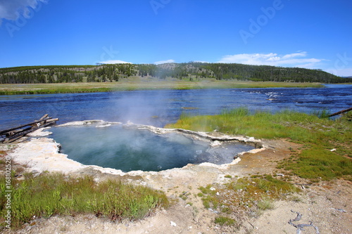 lake and geyser