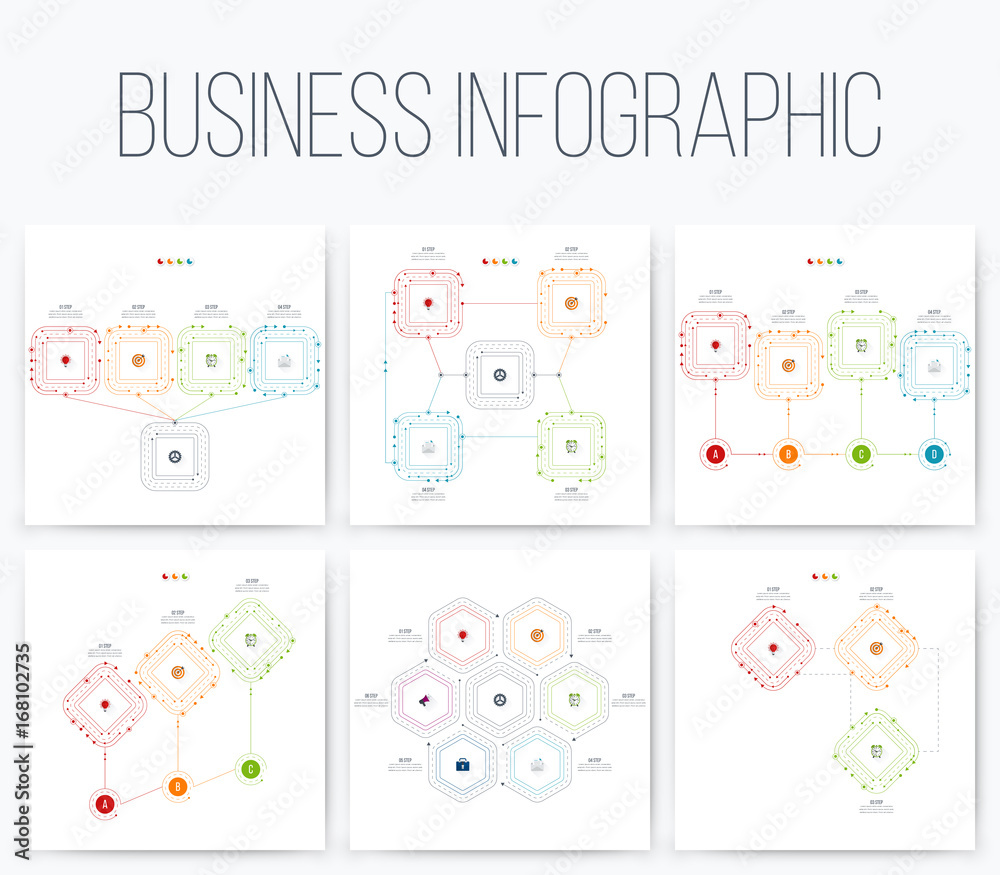 Set with infographics Set with infographics
