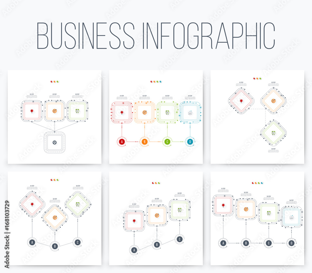 Set with infographics Set with infographics