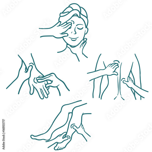 Massage as a medical procedure line set 