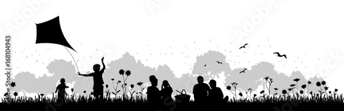 Silhouette Herbst Landschaft