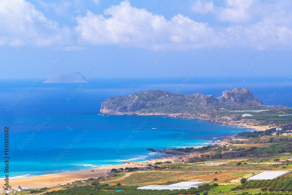 Beautiful Falassarna beach on Crete, Greece Beautiful Falassarna beach on Crete, Greece