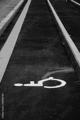 Wheelchair lane sign 