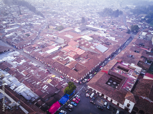 traditional town aerial