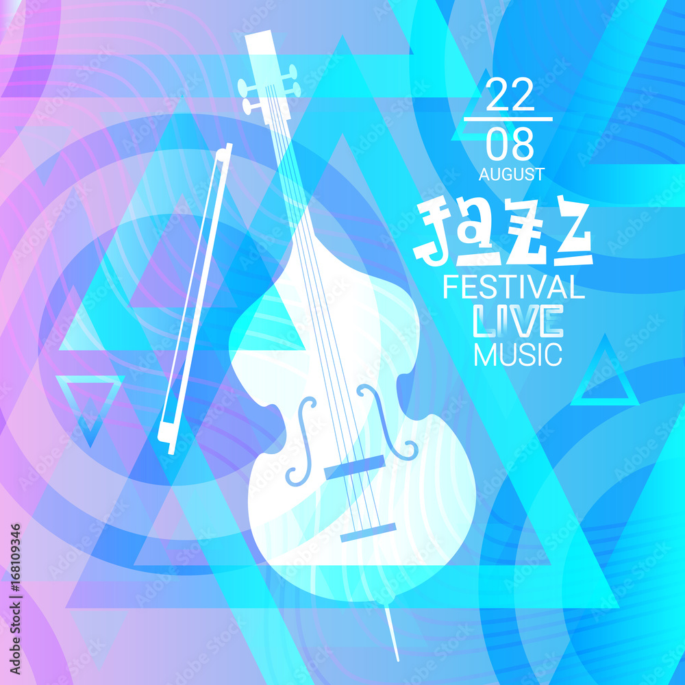 Fototapeta Festiwal jazzowy Muzyka na żywo Koncert Plakat Reklama Ilustracja wektorowa transparentu