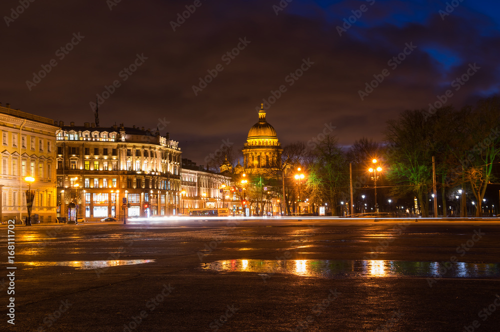 Night view of Saint Petersburg