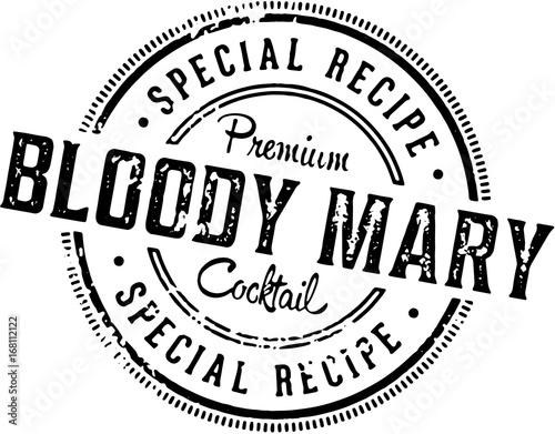 Vintage Bloody Mary Cocktail Stamp