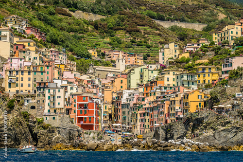 Town of Riomaggiore in Cinque Terre, Itlay