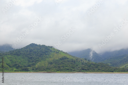Hills and forest at lake arenal Costa Rica