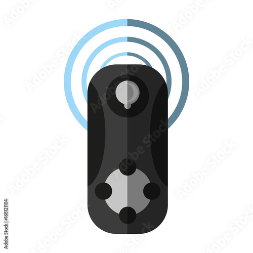 small video game controller with joystick icon image vector illustration design