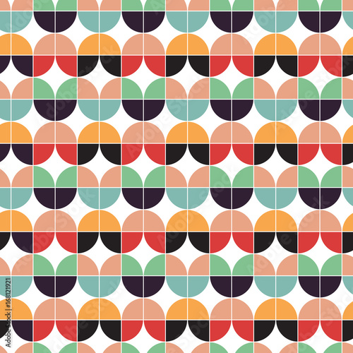 Wallpaper Mural Seamless geometric leaf style pattern Torontodigital.ca
