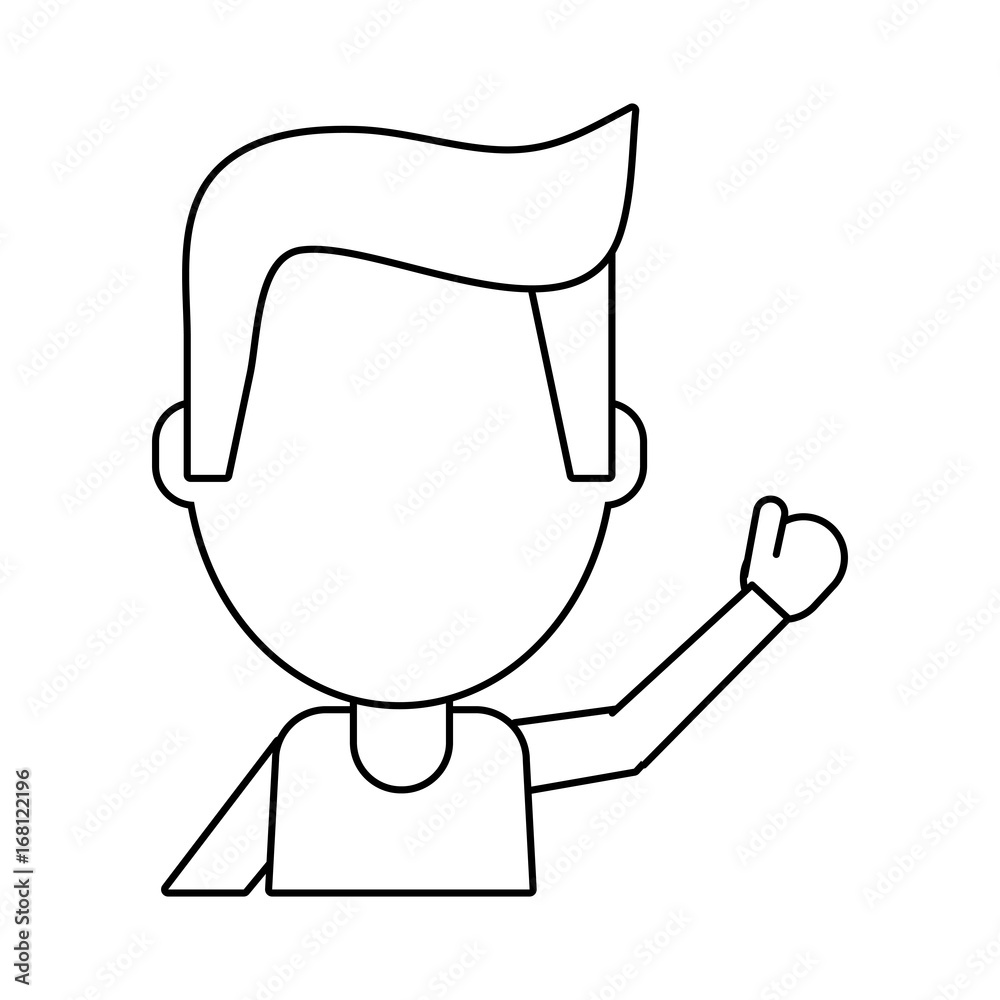 man stretching arm avatar icon image vector illustration design black line man stretching arm avatar icon image vector illustration design black line