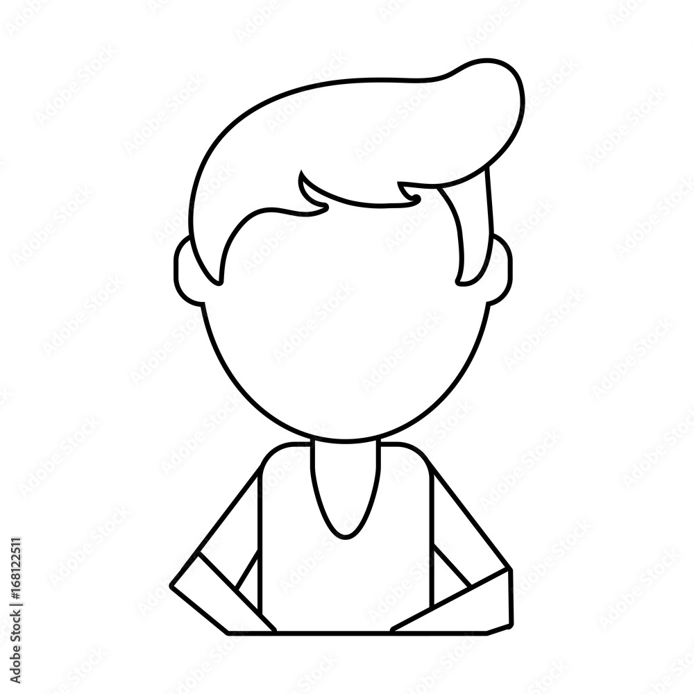 man avatar icon image vector illustration design black line man avatar icon image vector illustration design black line