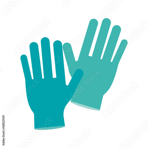 gloves healthcare related icon image vector illustration design