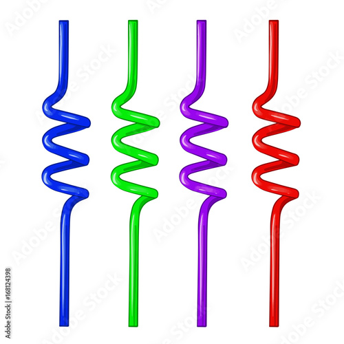 crazy straw vector illustration