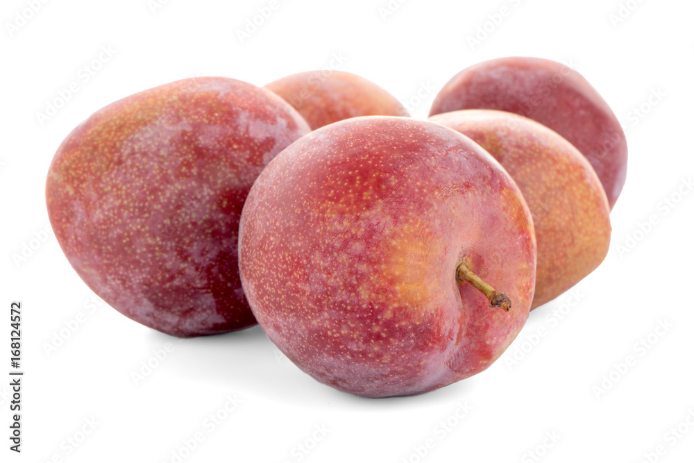 Red ripe plums