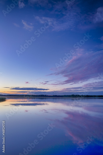 Travel Concepts and Ideas. Belarussian National Park Braslav Lakes at Sunset during Summertime.