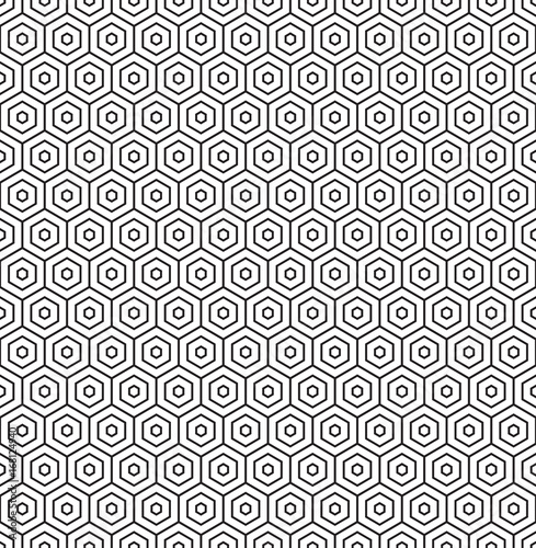 Seamless geometric hexagon honeycomb pattern